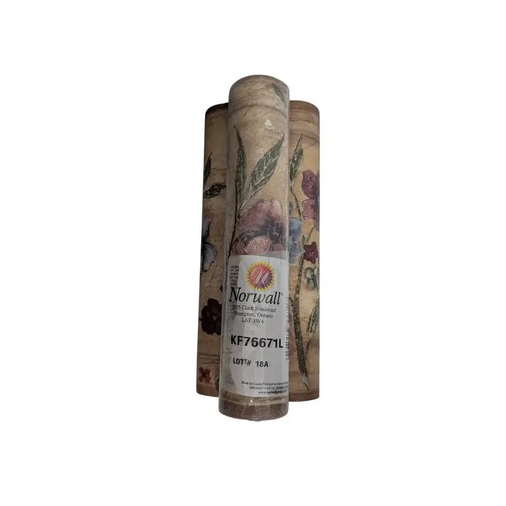 Norwall Floral Prepasted Wallpaper Border 3 Rolls